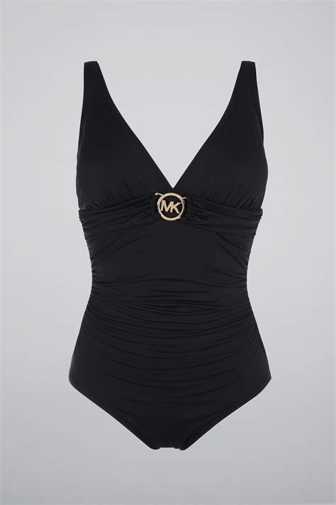 michael michael kors womens one-piece swimsuit w high leg ruffles|Michael Kors Women's One.